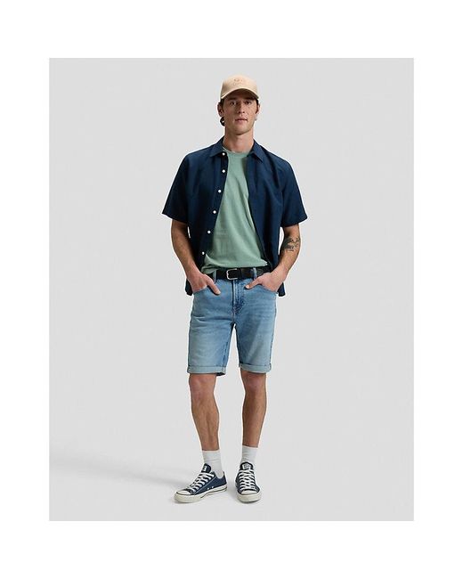 Lee Jeans Green Regular Patch Logo Short Sve Tee for men