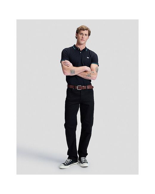 Lee Jeans Blue Regular Pique Polo for men