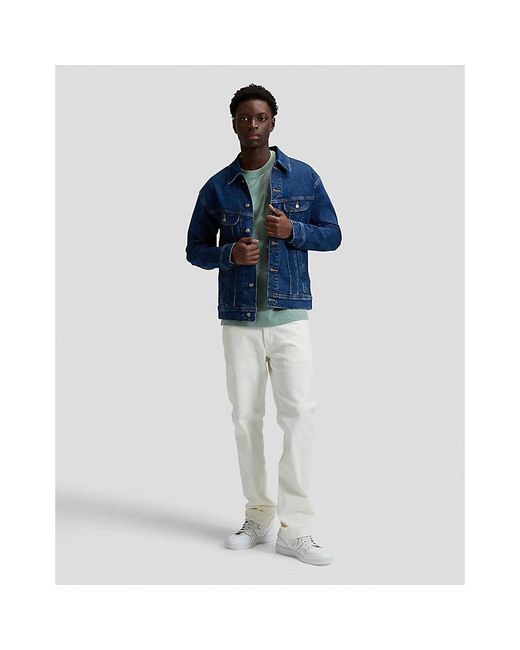 Lee Jeans Blue Relaxed Rider Jacket for men