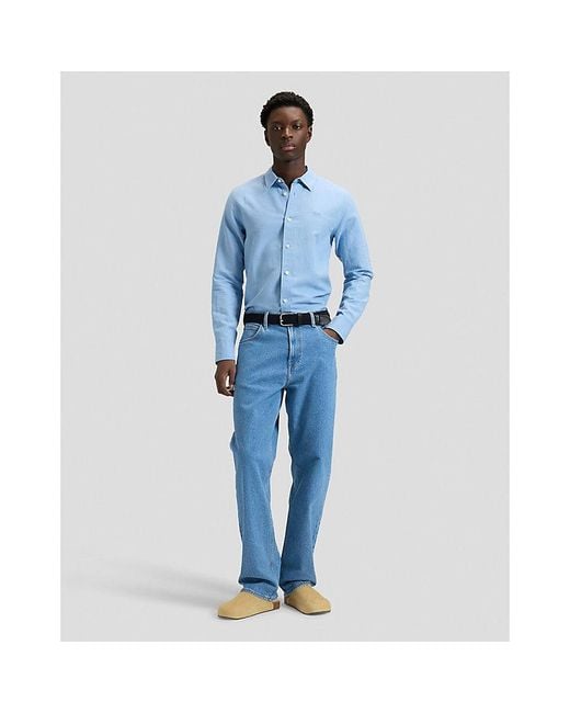Lee Jeans Blue Regular Shirt for men