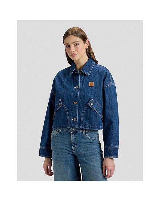 Lee Jeans Blue Cropped Denim Jacket