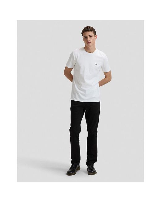 Lee Jeans White Regular Patch Logo Short Sve Tee for men
