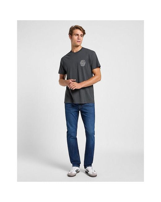 Lee Jeans Gray Short Sve Relaxed Tee for men
