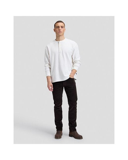Lee Jeans White Slim Henley Tee for men