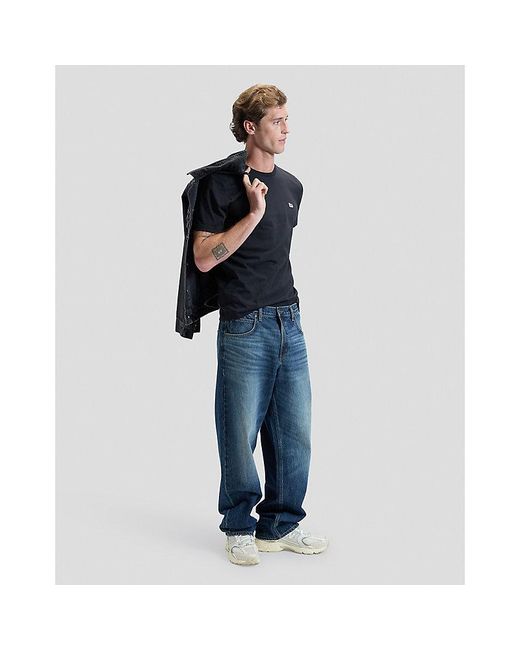 Lee Jeans Blue Regular Patch Logo Short Sve Tee for men