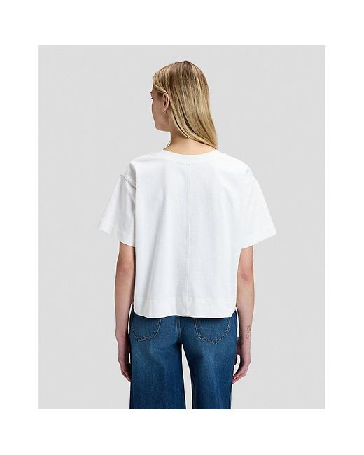 Lee Jeans White Relaxed Cropped Tee