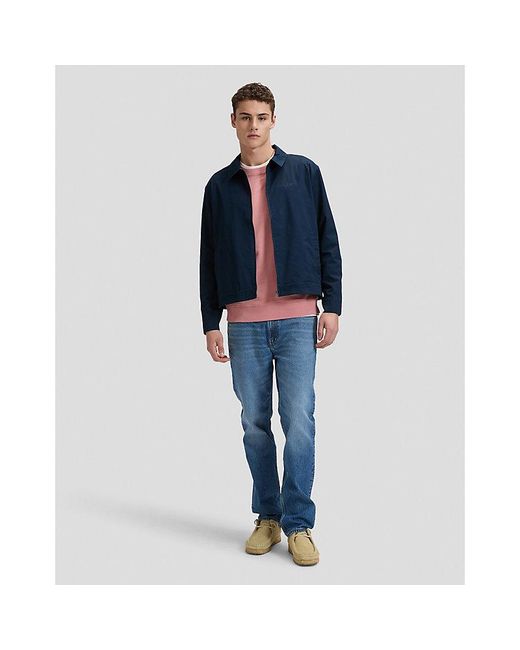 Lee Jeans Blue Regular Harrington Signature Jacket for men