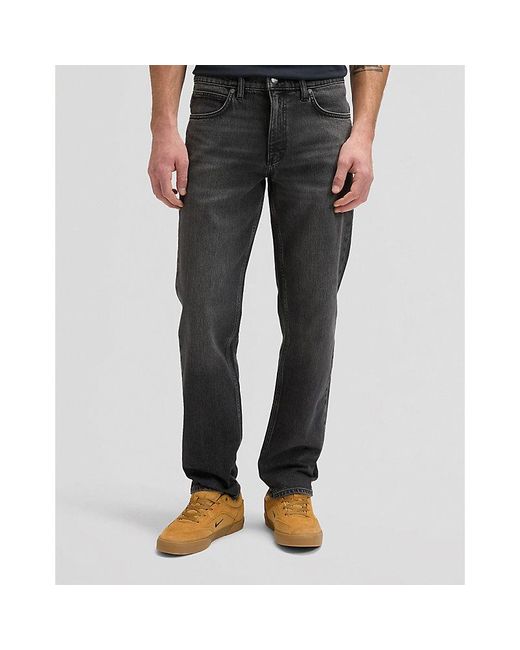 Lee Jeans Black West Regular Straight Low Stretch Jean Size 26X32 for men
