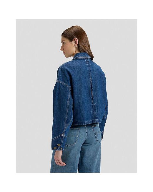 Lee Jeans Blue Cropped Denim Jacket