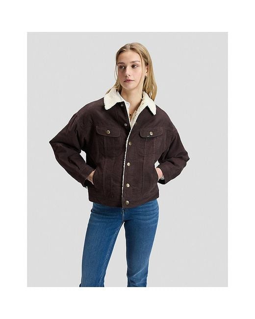 Lee Jeans Black Rider Relaxed Sherpa Jacket