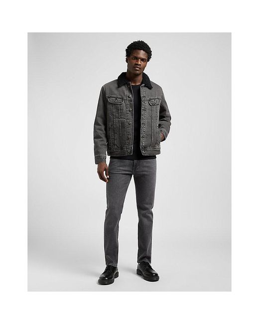 Lee Jeans Gray Regular Sherpa Jacket for men