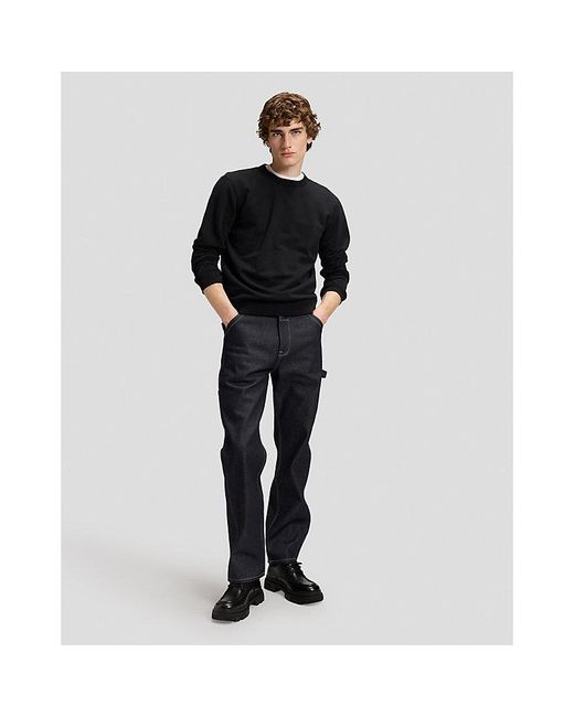 Lee Jeans Black 101 Relaxed Terry Crew Sweatshirt for men