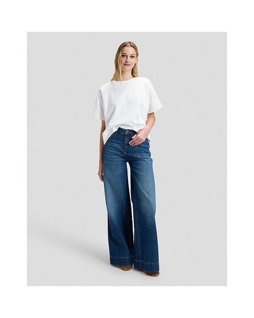 Lee Jeans White Relaxed Cropped Tee