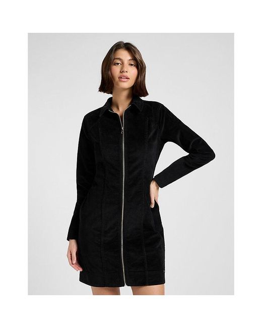 Lee Jeans Black Slim Zip Front Dress