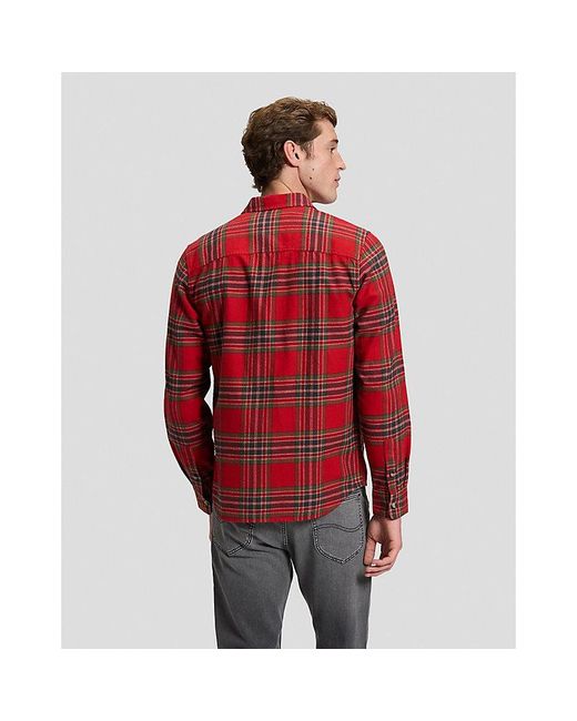 Lee Jeans Red Regular Sure Shirt for men