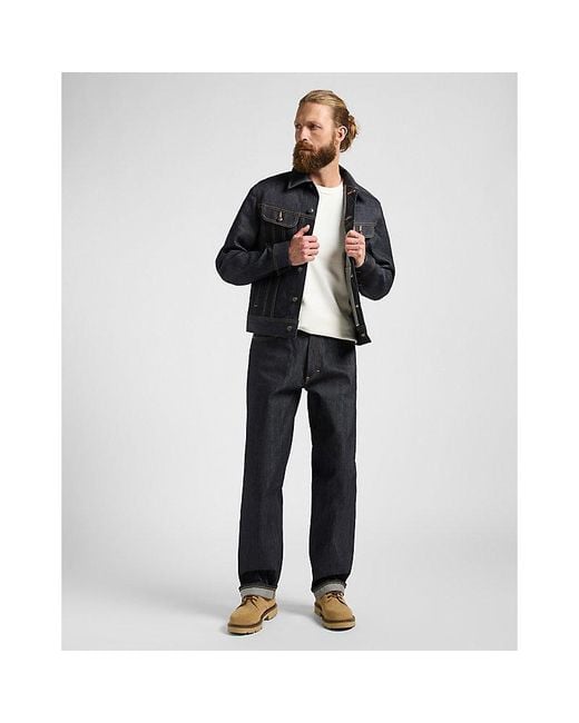 Lee Jeans Black 101 Regular Rider Jacket for men