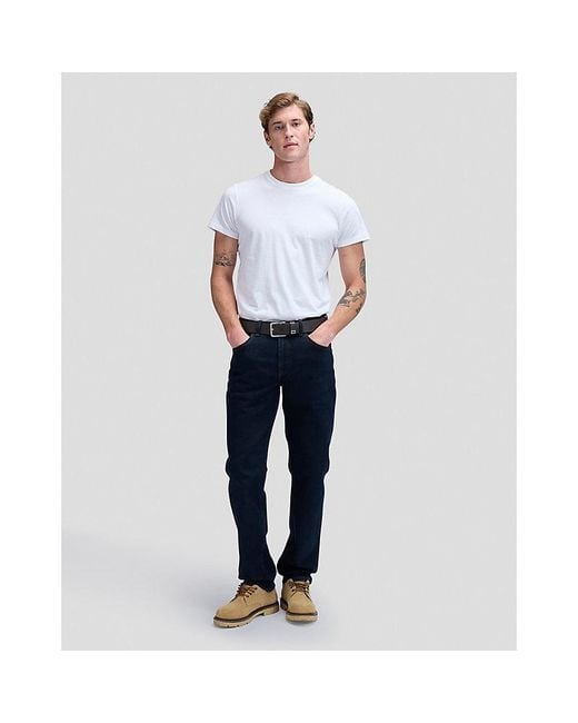 Lee Jeans White Leather Small Logo Belt for men