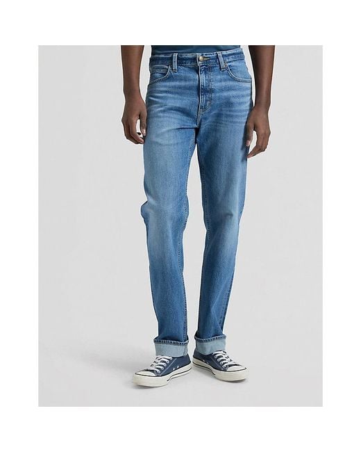 Lee Jeans Blue West Regular Selvedge Denim Jean Size 26X32 for men