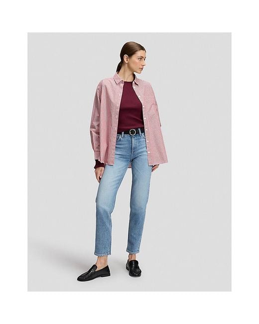 Lee Jeans Blue Relaxed Boyfriend Pocket Shirt