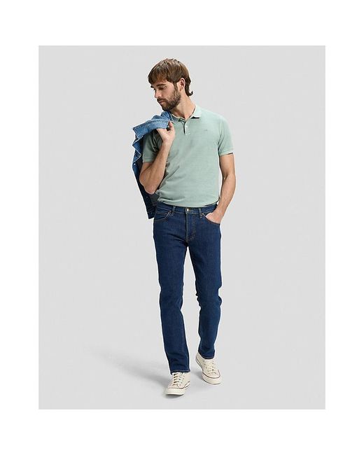 Lee Jeans Green Regular Garment Dye Polo for men