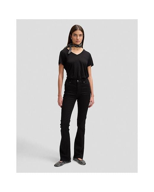 Lee Jeans Black V Neck Regular Tee