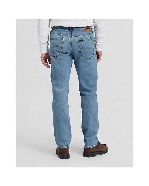 Lee Jeans Blue West Regular Straight Low Stretch Jean Size 28X32 for men
