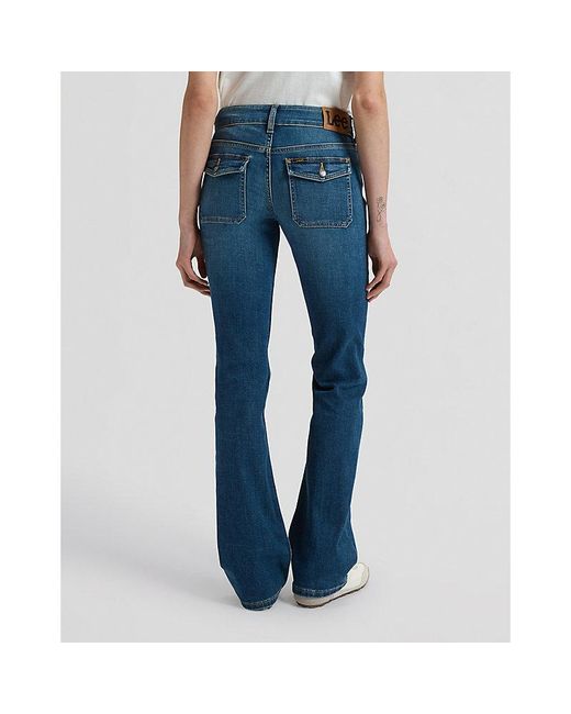 Lee Jeans Blue Jessica Low Rise Bootcut Flap Pocket Jean Size 24X31