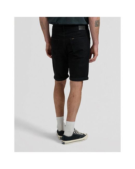 Lee Jeans Black Regular 5 Pocket Short for men