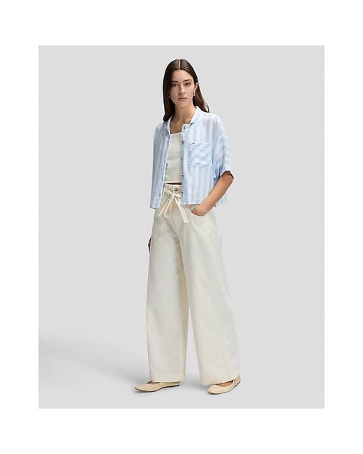 Lee Jeans Blue Relaxed Lightweight Resort Shirt