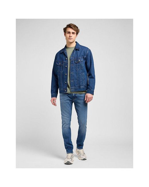 Lee Jeans Blue Relaxed Rider Jacket for men