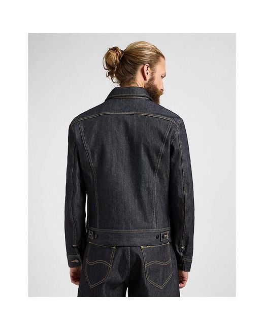 Lee Jeans Black 101 Regular Rider Jacket for men
