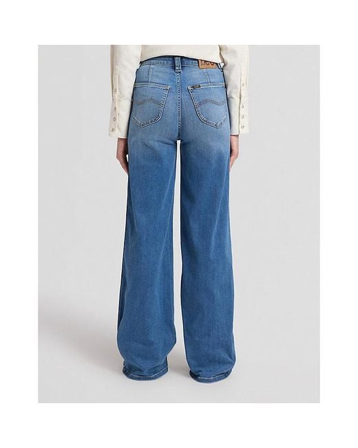 Lee Jeans Blue Utility Stella Wide Leg Jean Size 24X31