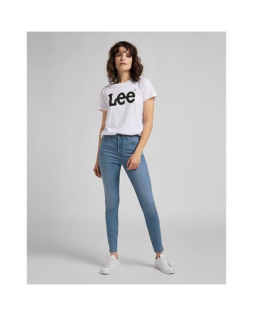 Lee Jeans White Regular Logo Tee