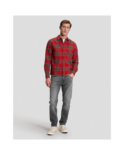 Lee Jeans Red Regular Sure Shirt for men