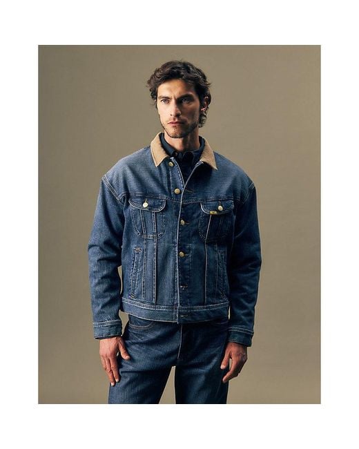 Lee Jeans Blue Relaxed Storm Rider Jacket for men