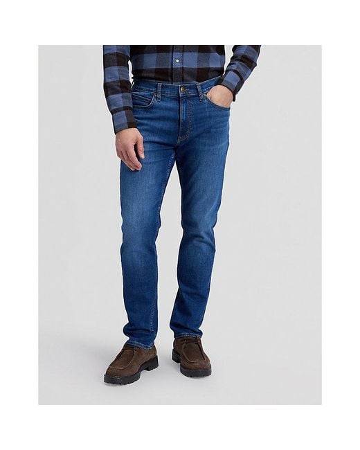 Lee Jeans Blue David Regular Tapered Jean Size 29X30 for men
