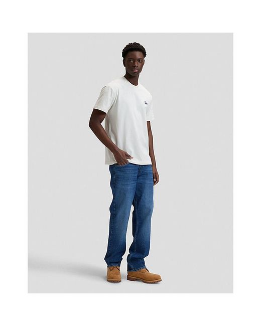 Lee Jeans White Relaxed Small Logo Tee for men
