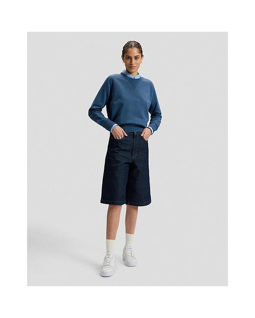 Lee Jeans Blue Relaxed Raglan Crew Sweatshirt