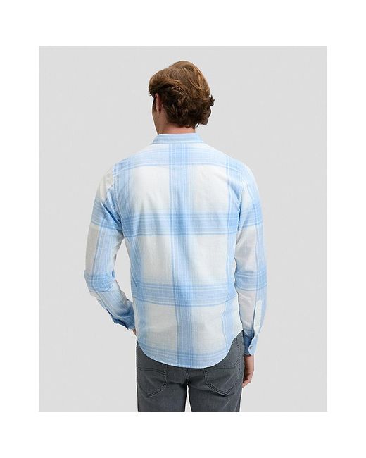 Lee Jeans Blue Regular Clean Western Shirt for men
