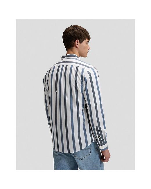Lee Jeans Blue Regular Lightweight Button Down Shirt for men