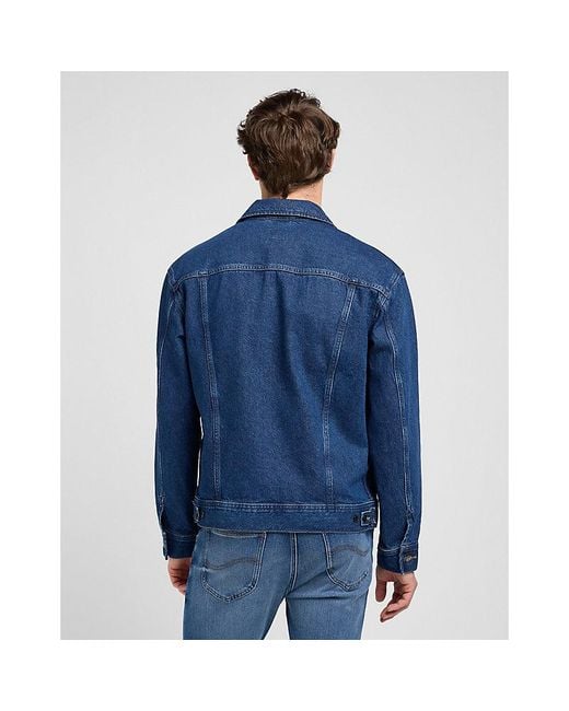 Lee Jeans Blue Relaxed Rider Jacket for men