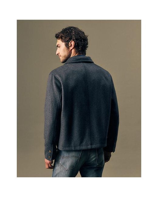 Lee Jeans Blue Relaxed Wool Jacket for men