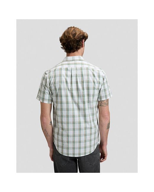 Lee Jeans Gray Regular Short Sve Button Down Shirt for men
