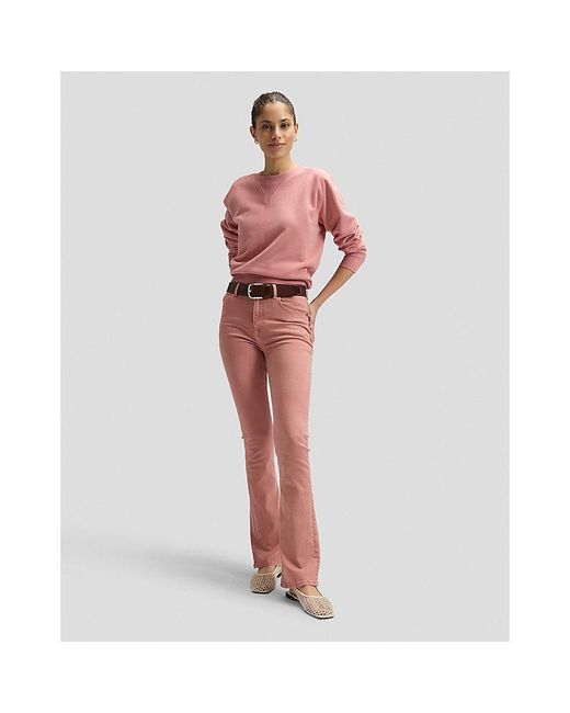 Lee Jeans Pink Relaxed Raglan Crew Sweatshirt