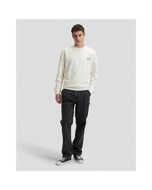Lee Jeans White Workwear Essential Relaxed Crew for men