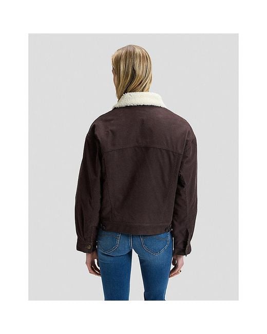 Lee Jeans Black Rider Relaxed Sherpa Jacket