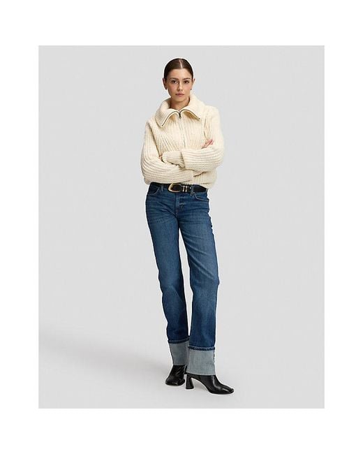 Lee Jeans Blue Big Buckle Leather Belt