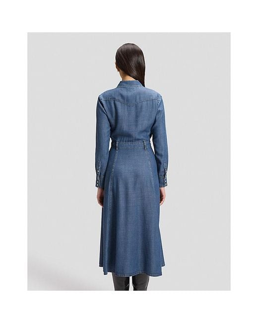 Lee Jeans Blue Regular Western Mid Calf Dress