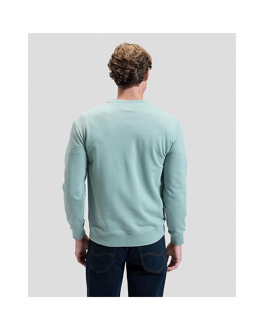 Lee Jeans Blue Regular Patch Crew Sweatshirt for men