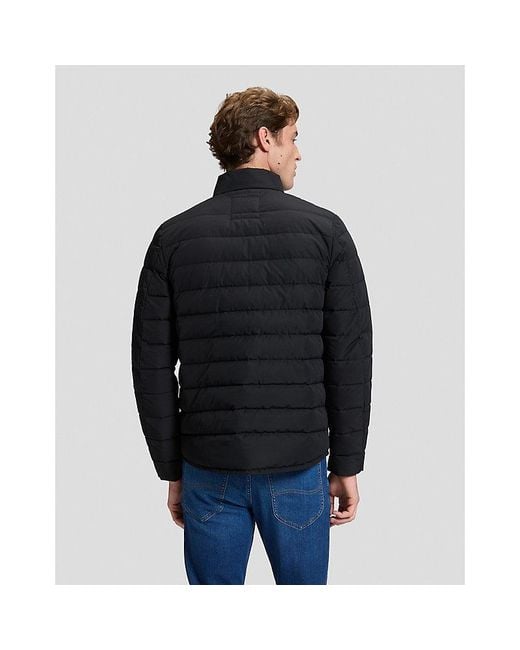 Lee Jeans Black Regular Stand Collar Puffer Jacket for men